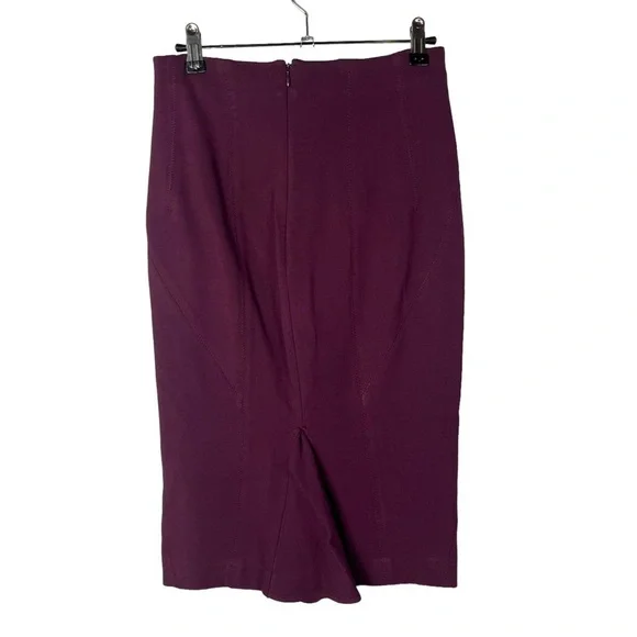 Victoria's Secret Plum Purple Knee Length Pencil Skirt 6 - Picture 2 of 4